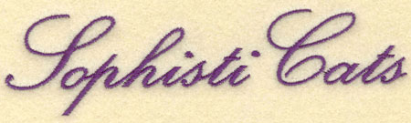 Embroidery Design: Sophisti-Cats<br>5.67w X 1.46h
