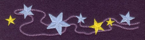 Embroidery Design: String of Stars Large<br>7.50w X 1.80h