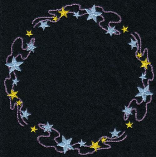 Embroidery Design: String of Stars Circle<br>7.42w X 7.40h