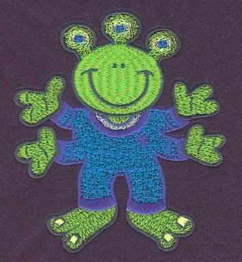 Embroidery Design: Alien Large<br>4.44w X 5.01h