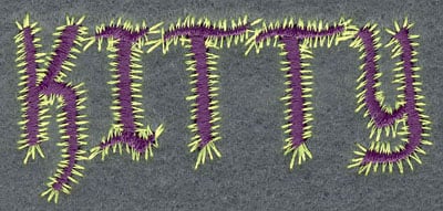 Embroidery Design: Kitty<br>2.89w X 1.33h