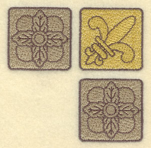 Embroidery Design: Tile Corner<br>3.79w X 3.75h | Embroidery Legacy Embroidery Design: Tile Corner<br>3.79w X 3.75h