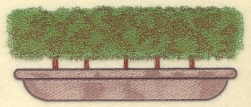 Embroidery Design: Bush Square Large<br>7.50w X 3.03h