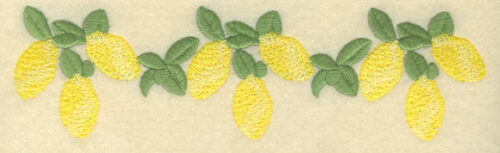 Embroidery Design: Lemon Border<br>7.75w X 2.17h