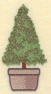 Embroidery Design: Triangular Bush 1<br>2.06w X 4.02h