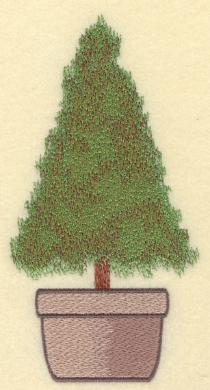 Embroidery Design: Triangular Bush 3<br>3.86w X 7.54h