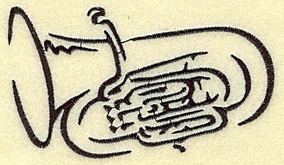Embroidery Design: Tuba large<br> 4.97w X 2.85h