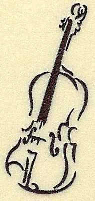 Embroidery Design: Violin large<br> 2.18w X 4.97h
