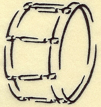 Embroidery Design: Drum large<br> 4.49w X 4.96h