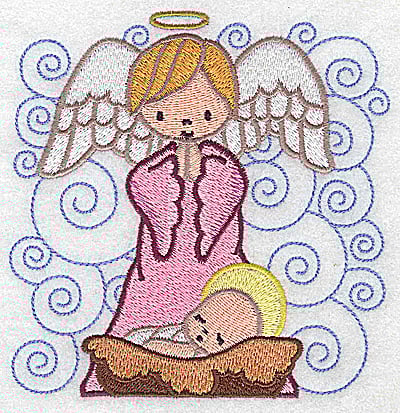 Embroidery Design: Nativity scene 4 large<br> 4.83w X 4.96h