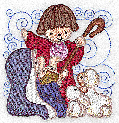 Embroidery Design: Nativity scene 6 large<br> 4.82w X 4.93h