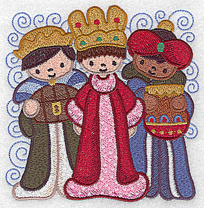 Embroidery Design: Nativity scene 11 large wise men<br> 4.84w X 4.93h