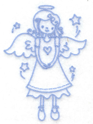 Embroidery Design: Angel with heart small<br> 2.79w X 3.88h
