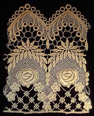 Embroidery Design: Vintage Lace Edition 6 Vol.2 AINL15B <br> 7.45"w X 8.66"h