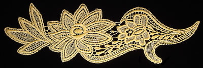 Embroidery Design: Vintage Lace Edition 5 Vol.6 AINL53A <br> 10.38"w X 3.70"h