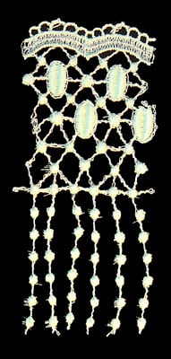 Embroidery Design: Vintage Lace Edition 6 Vol.2 AINL63A <br> 2.61"w X 5.53"h