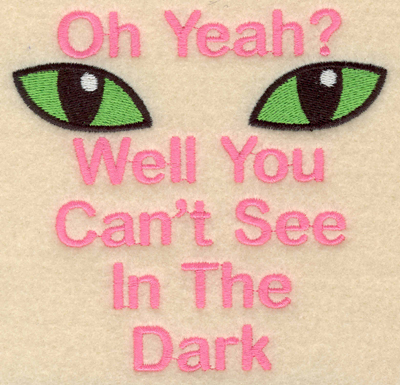 Embroidery Design: Oh yeah large<br>4.96w X 4.80h