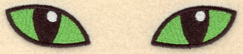 Embroidery Design: Cat eyes large<br>5.51w X 1.03h