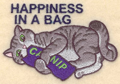 Embroidery Design: Happiness in a bag<br>3.90w X 2.66h