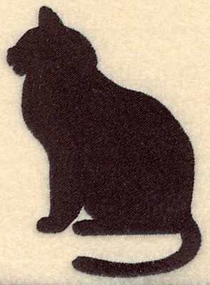 Embroidery Design: Black cat silhouette<br>2.72w X 3.90h | Embroidery Legacy Embroidery Design: Black cat silhouette<br>2.72w X 3.90h