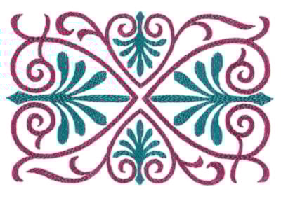 Embroidery Design: Swirling Hearts (large)<br>7.92" x 5.05"