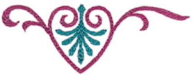 Embroidery Design: Swirling Heart (large)<br>5.87" x 2.23"