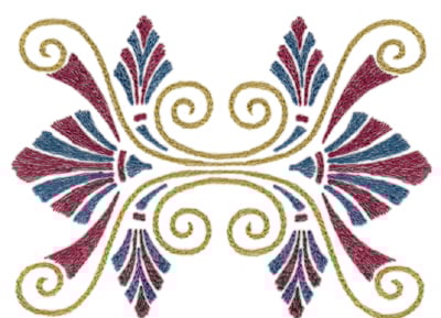 Embroidery Design: Roman Tassle 1<br>5.92" x 4.36"