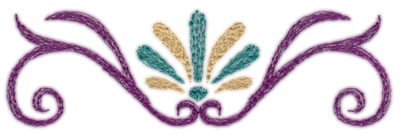 Embroidery Design: Deco Swirl (small)<br>4.70" x 1.44"