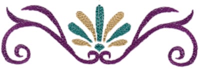 Embroidery Design: Deco Swirl (large)<br>7.52" x 2.30"