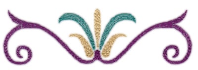 Embroidery Design: Deco Swirl 2 (small)<br>4.71" x 1.41"