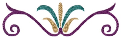 Embroidery Design: Deco Swirl 2 (large)<br>7.54" x 2.25"