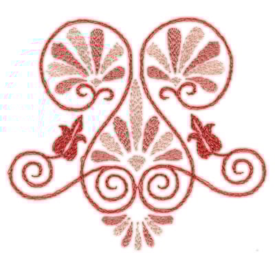 Embroidery Design: Elegant Deco 1 (small)<br>4.24" x 3.97"
