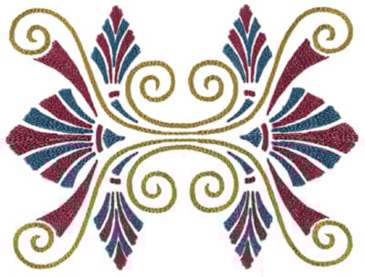 Embroidery Design: Roman Tassle 2<br>9.64" x 7.09"