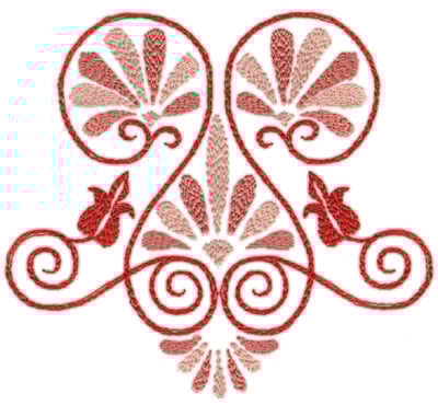 Embroidery Design: Elegant Deco 1 (large)<br>6.37" x 5.96"