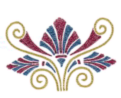 Embroidery Design: Roman Tassle 3<br>4.36" x 2.97"