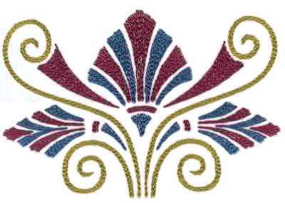 Embroidery Design: Roman Tassle 4<br>7.11" x 4.83"