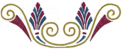 Embroidery Design: Roman Tassle 6<br>9.34" x 3.48"