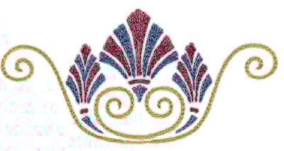 Embroidery Design: Roman Tassle 7<br>5.73" x 2.86"