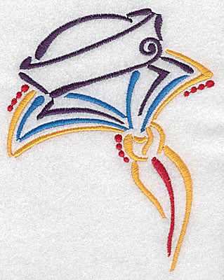 Embroidery Design: Sailor's cap and collar large<br> 3.91w X 4.99h
