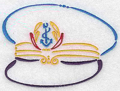 Embroidery Design: Captain's hat large<br> 4.98w X 3.67h