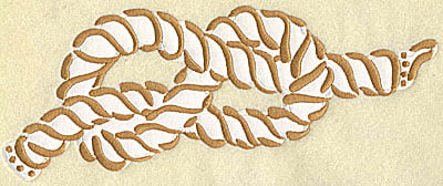 Embroidery Design: Nautical rope knot applique<br> 10.56w X 4.18h
