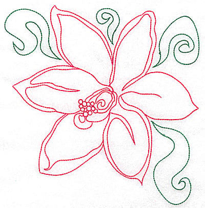 Embroidery Design: Orchid 2 large<br> 6.91w X 6.94h