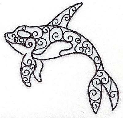 Embroidery Design: Whale <br> 4.91w X 4.57h | Embroidery Legacy Embroidery Design: Whale <br> 4.91w X 4.57h