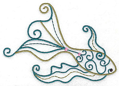 Embroidery Design: Fish B<br> 4.98w X 3.51h | Embroidery Legacy Embroidery Design: Fish B<br> 4.98w X 3.51h