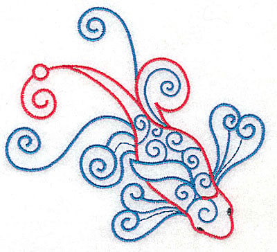Embroidery Design: Fish C<br> 4.98w X 4.50h | Embroidery Legacy Embroidery Design: Fish C<br> 4.98w X 4.50h