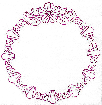 Embroidery Design: Circular frame 104 large<br> 7.50w X 7.75h