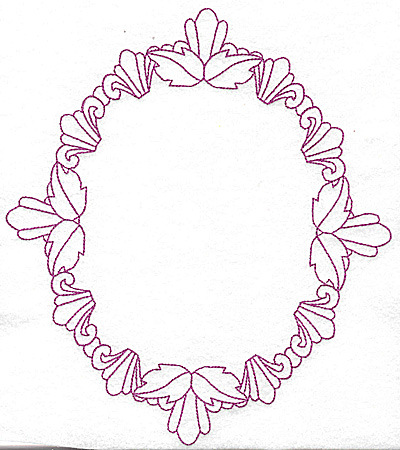 Embroidery Design: Oval frame 107 large<br> 8.76w X 7.78h