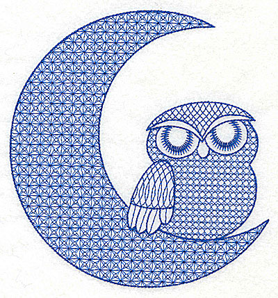 Embroidery Design: Owl E large<br> 5.91w X 6.31h