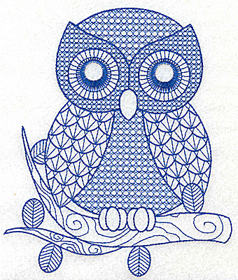 Embroidery Design: Owl I large<br> 5.84w X 6.88h