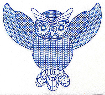 Embroidery Design: Owl J large<br> 6.88w X 6.17h
